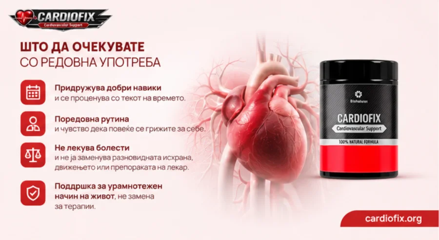 Cardiofix — редовна употреба во секојдневната рутина